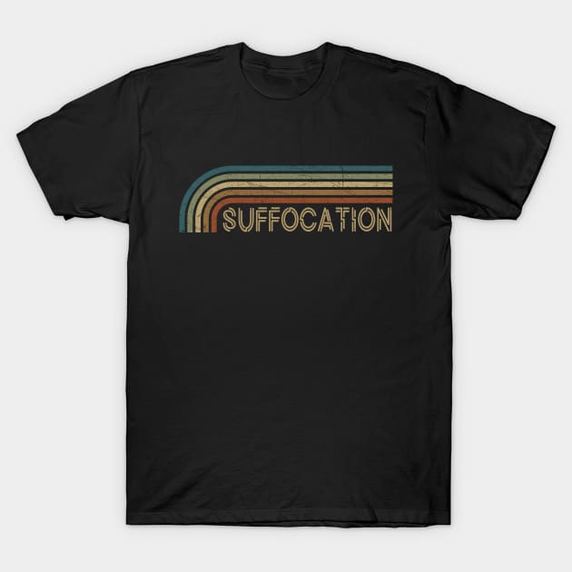 Suffocation Retro Stripes T-Shirt by paintallday